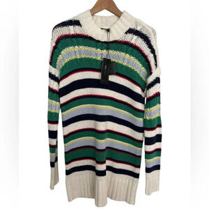 BCBG NWT Colorblock Knit Sweater Dress Oversized Fit XS